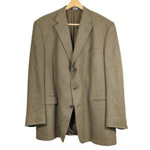 BURBERRY "Jay" Blazer Brown Houndstooth Check Size 46 Tall